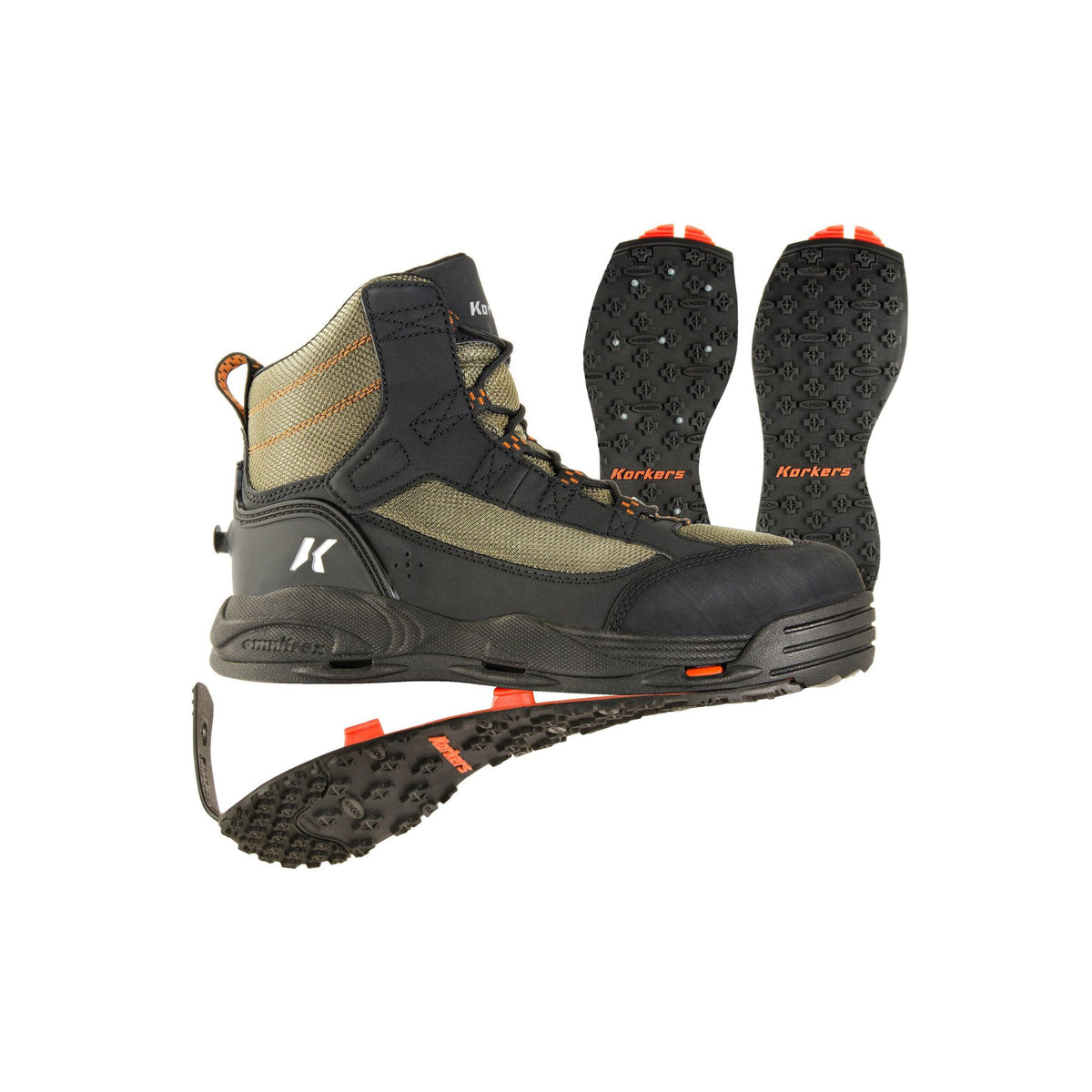 Korkers Greenback with Felt and Kling-On Sole