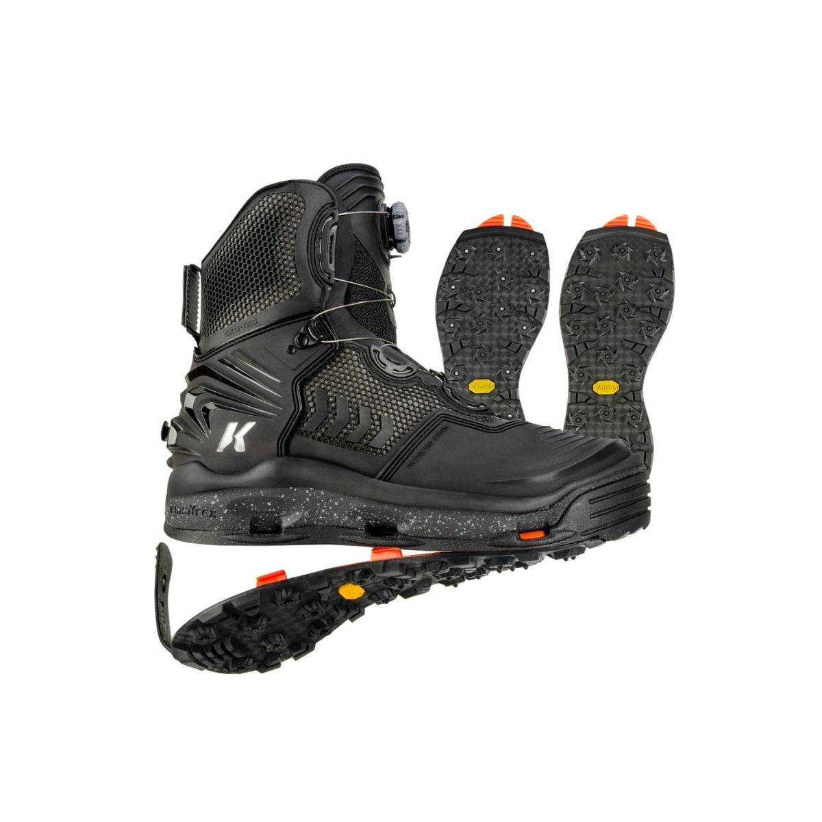Korkers River Ops BOA with Vibram and Studded Vibram Sole