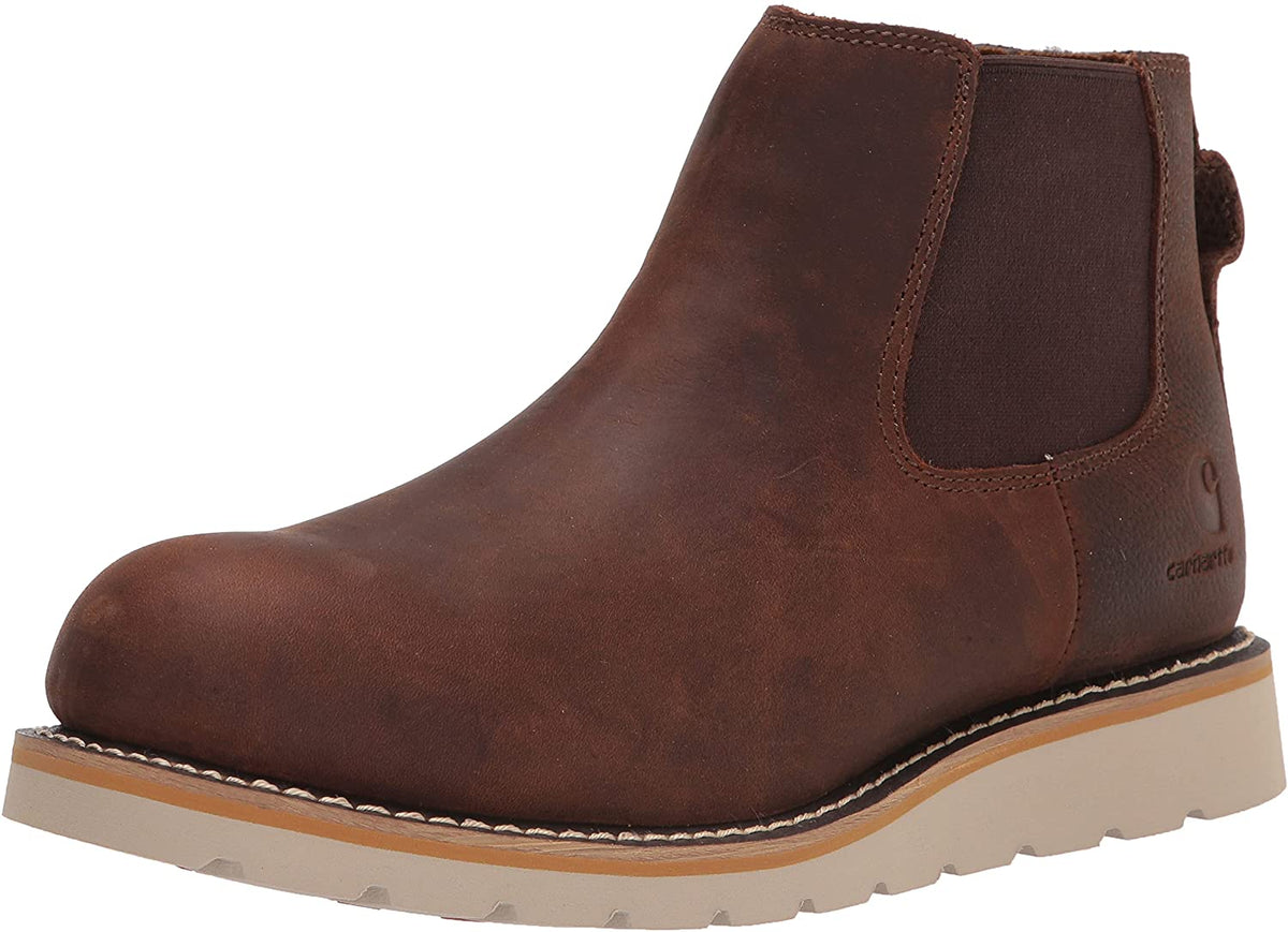 5" Chelsea Soft Toe Wedge Boot in Dark Bison Oil Tanned from the size view