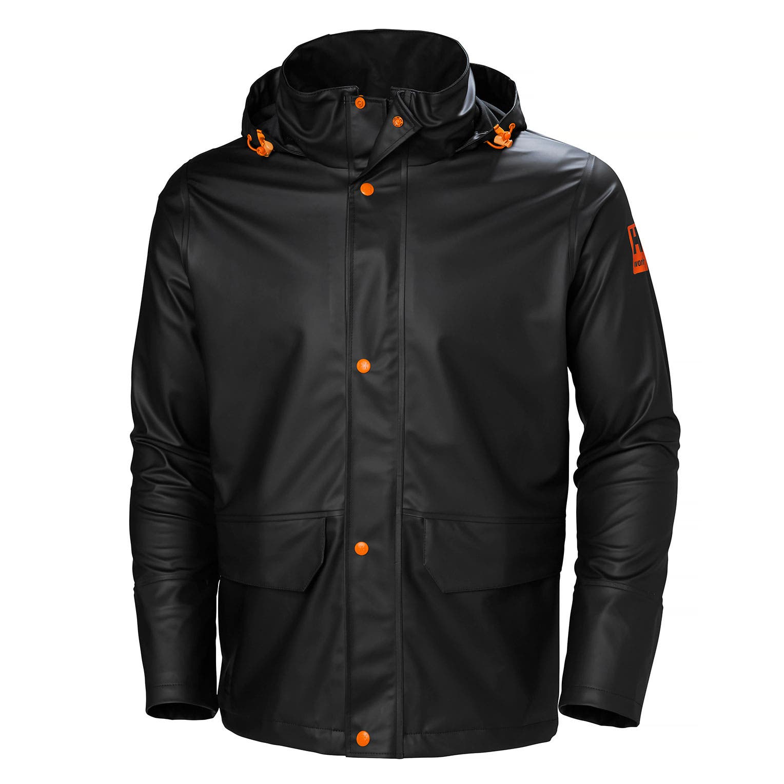 Helly Hansen Men's Gale Rain Jacket in Black from the front