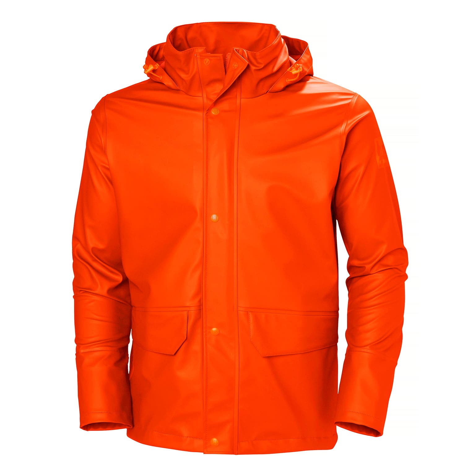 Helly Hansen Men's Gale Rain Jacket in Dark Orange from the front