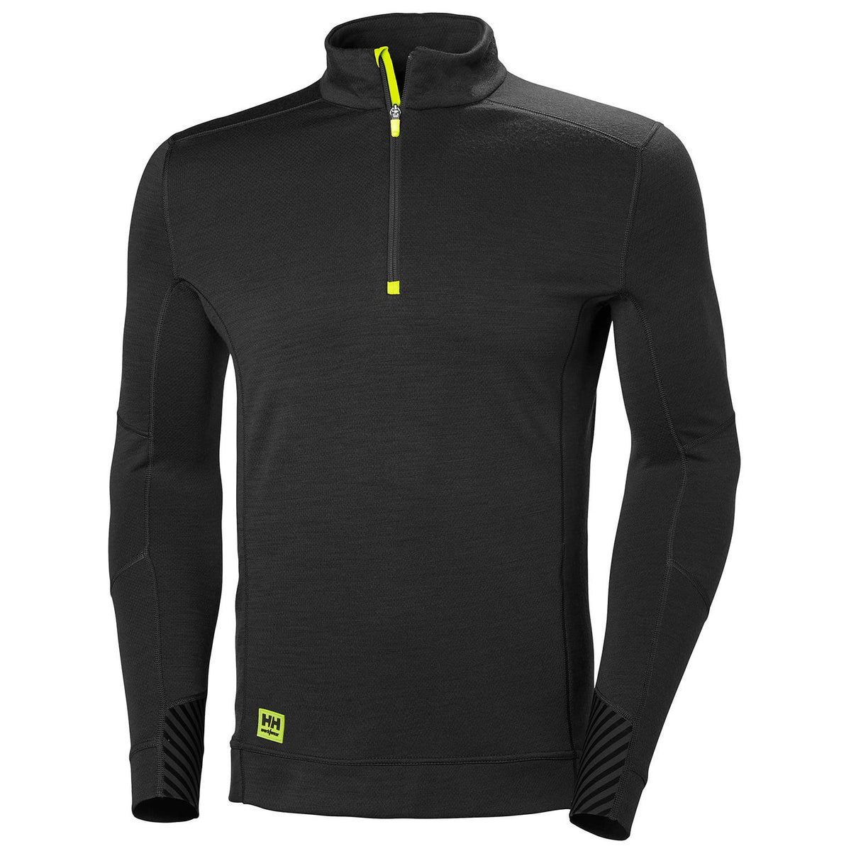 Helly Hansen Men's HH Lifa 1/2 Zip in Black from the front