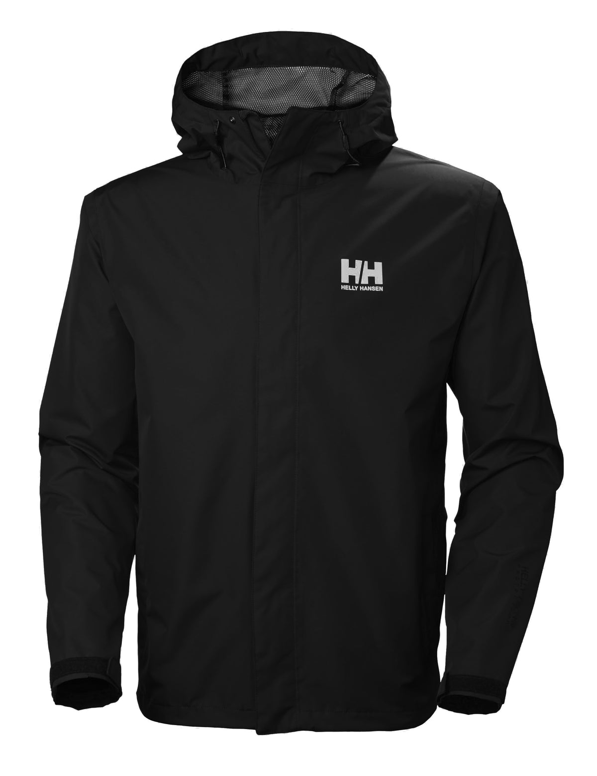 Helly Hansen Men's Seven J Rain Jacket in Black from the front