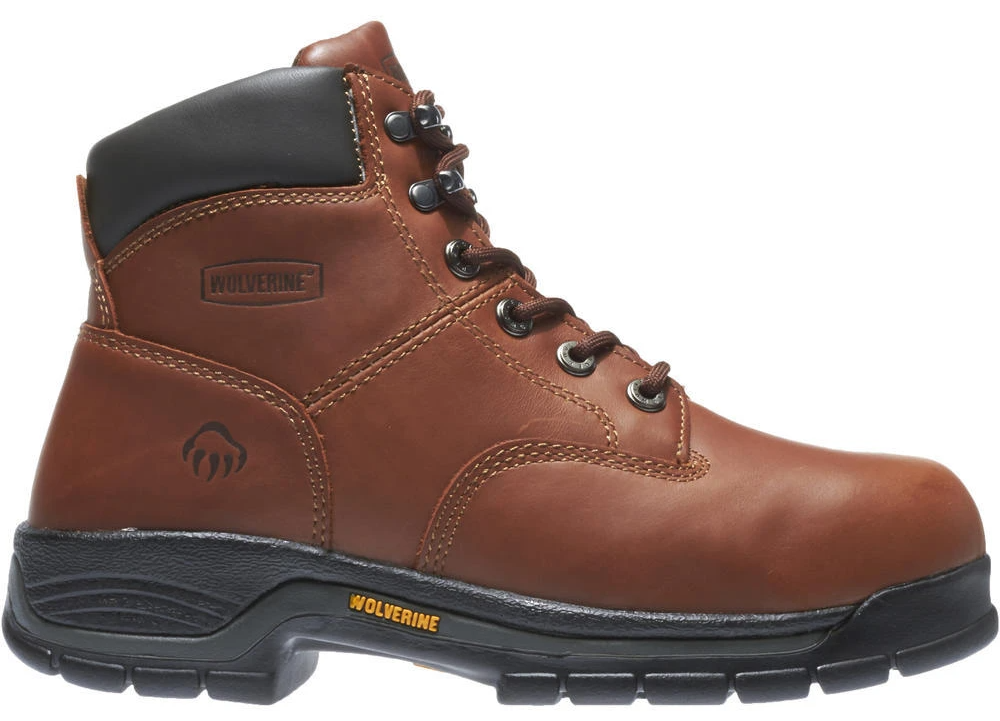 Men's Wolverine Harrison Lace-Up 6 Work Boot in Brown