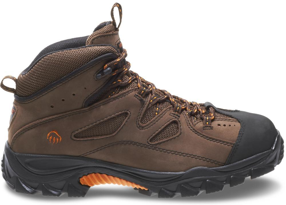 Men's Wolverine Hudson Steel-Toe Work Boot Dark in Dark Brown/Black