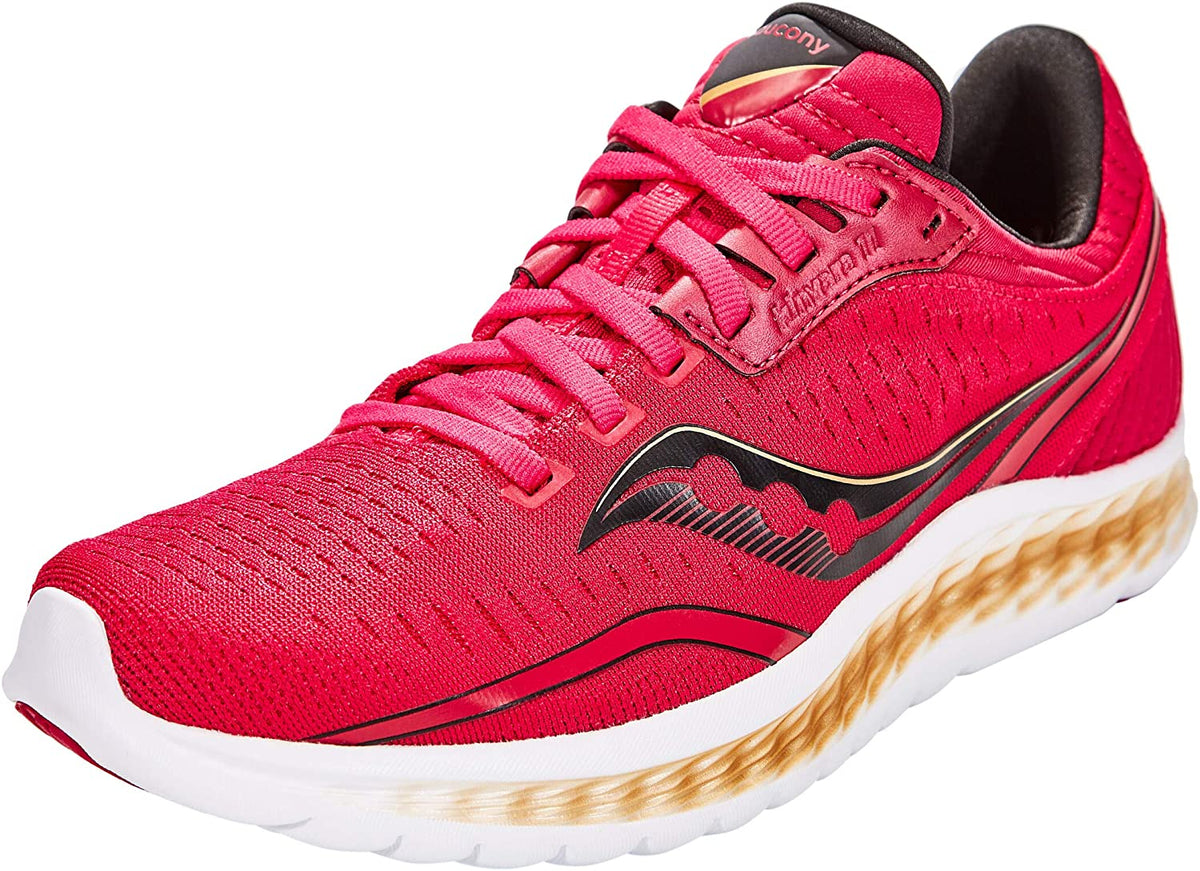 Saucony Women's Kinvara 11 Running Shoe in Berry Gold Side Angle View