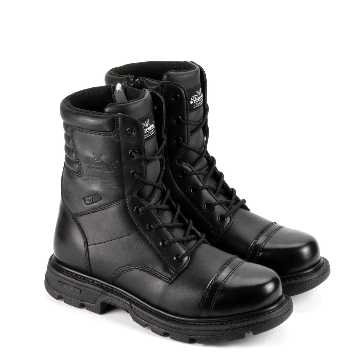 Thorogood 834-6888 Unisex GEN-flex2® Series 8" Tactical Side Zip Non-Safety Toe Jump Boot in Black from the side