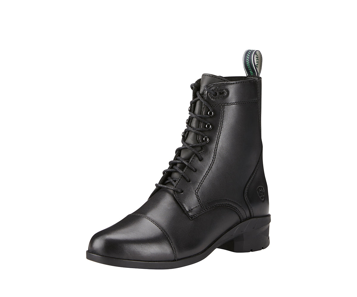 Women's Ariat Heritage IV Paddock Boot in Black from the front