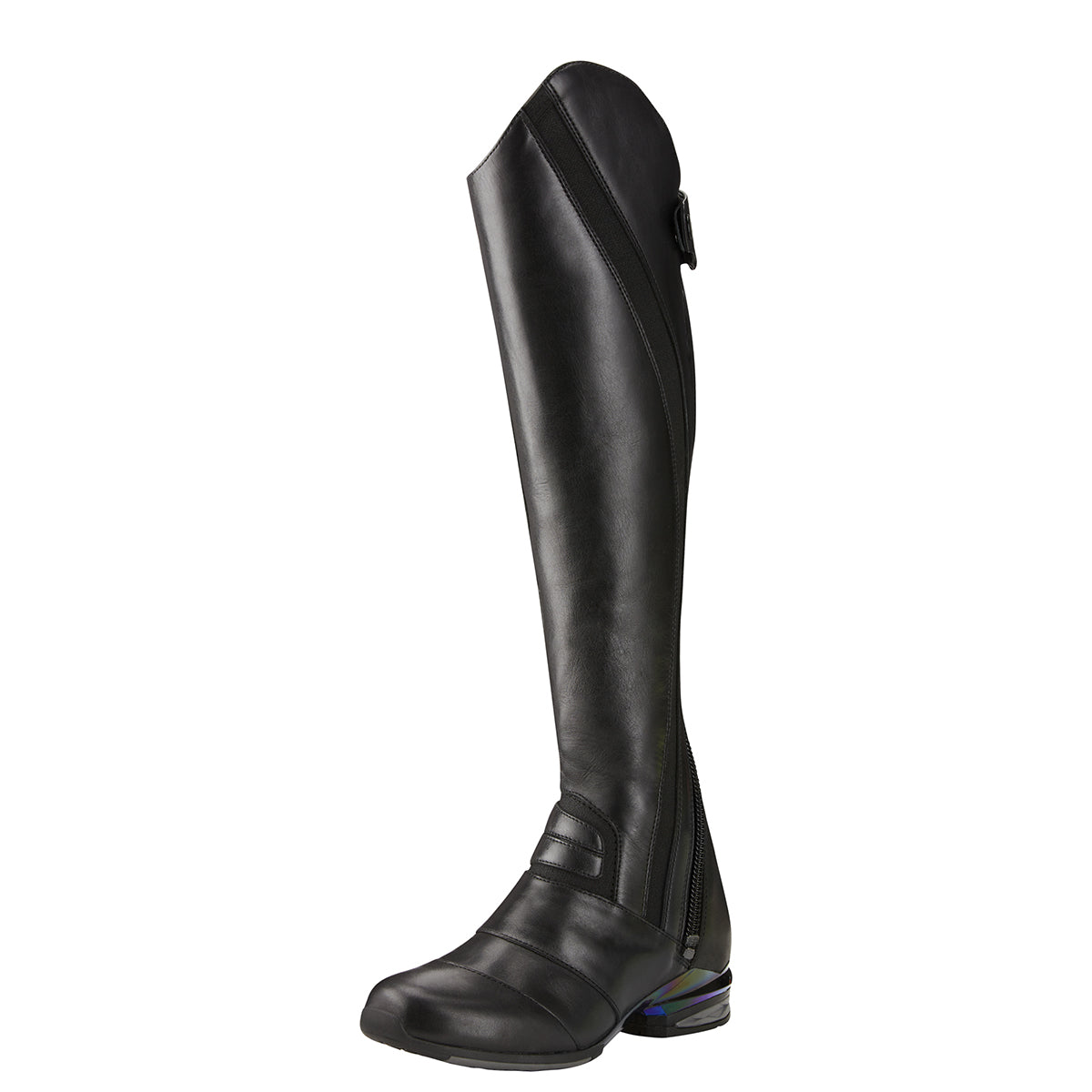 Women's Ariat Vortex Tall Riding Boot in Black Calf from the front