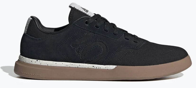 Women's Adidas Five Ten Sleuth Biking Shoe in Black/Black/Gum from the side