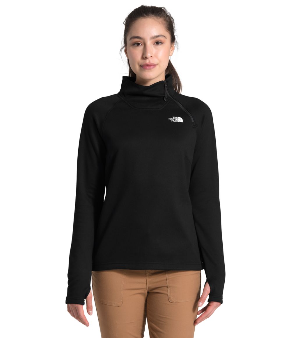 Women's The North Face Canyonlands 1/4 Zip Jacket in TNF Black from the front