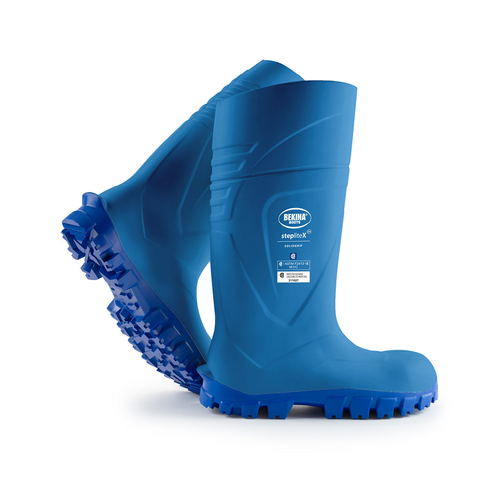StepliteX Solidgrip S4 Metal Safety Toe Cap Work Boots in Blue/Bleu
