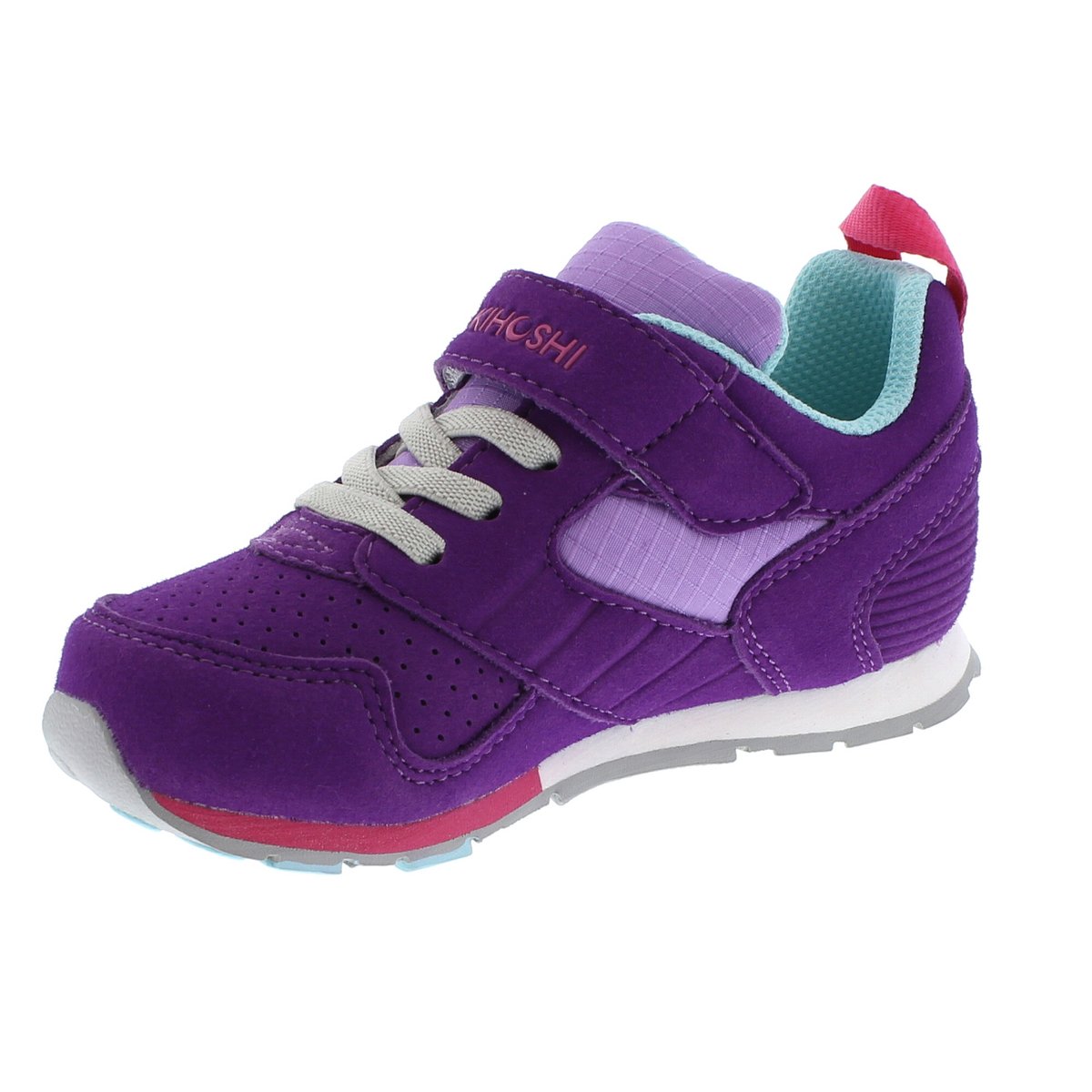 Child Tsukihoshi Racer Sneaker in Purple/Lavender from the front view
