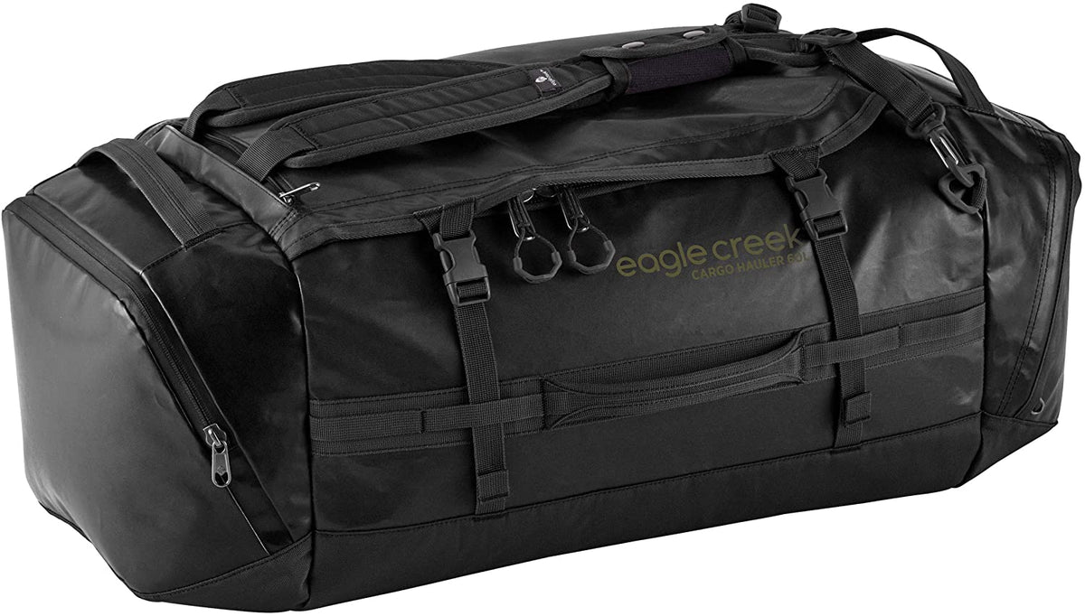 Eagle Creek Cargo Hauler Duffel 60L in Jet Black color from the front
