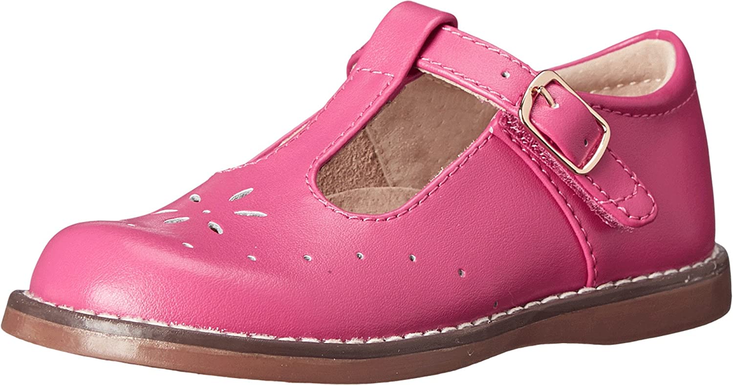 Girl's Footmates Sherry Toddler Mary Jane (age 2-4 years) in Fuchsia view from the front