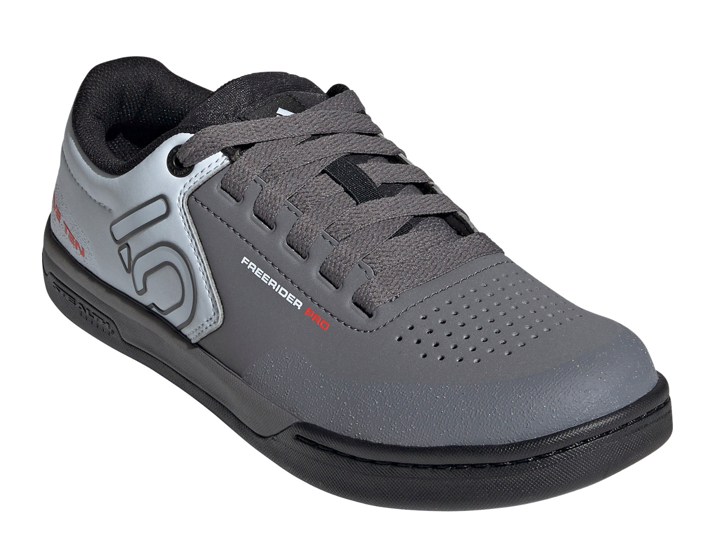 Men's Adidas Five Ten Freerider Pro Biking Shoe in Grey Five/Cloud White/Halo Blue from the front
