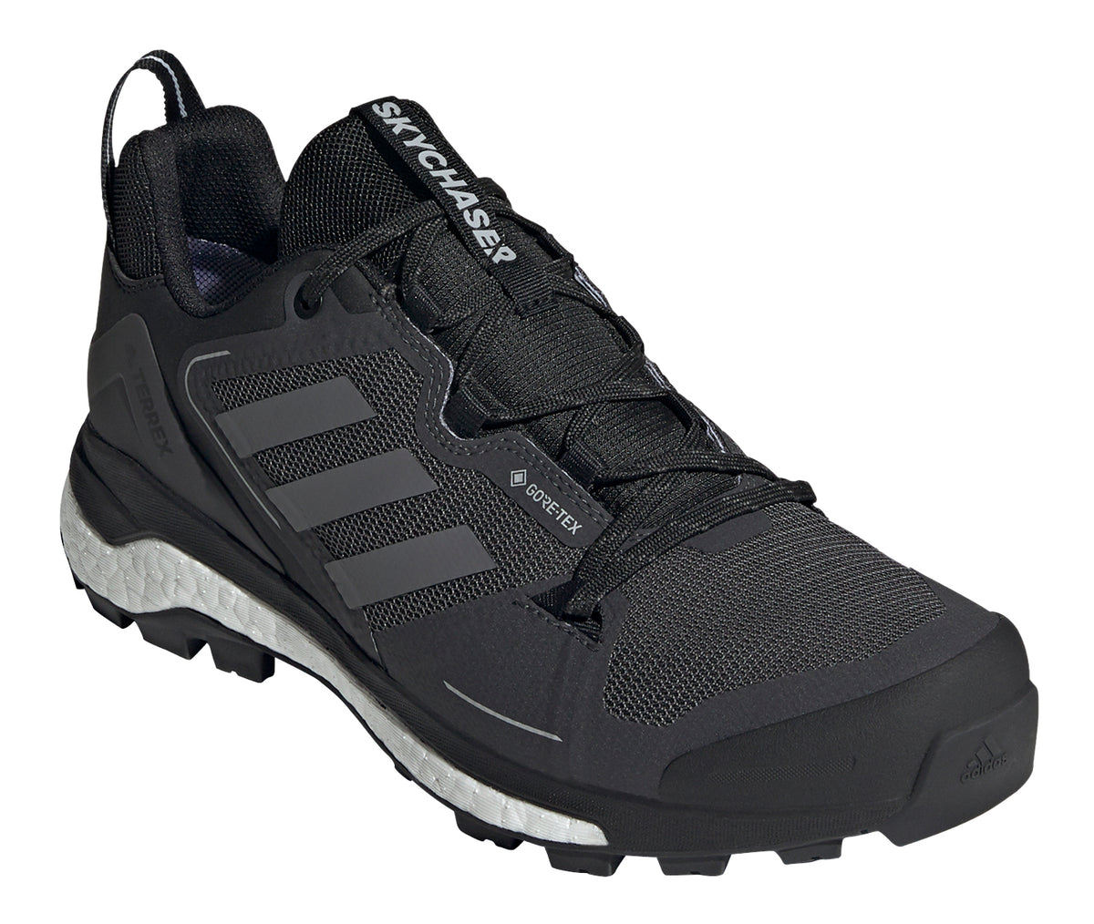 Men's adidas Terrex Skychaser GORE-TEX 2.0 Hiking Shoe in Core Black/Grey Four/Dgh Solid Grey from the front