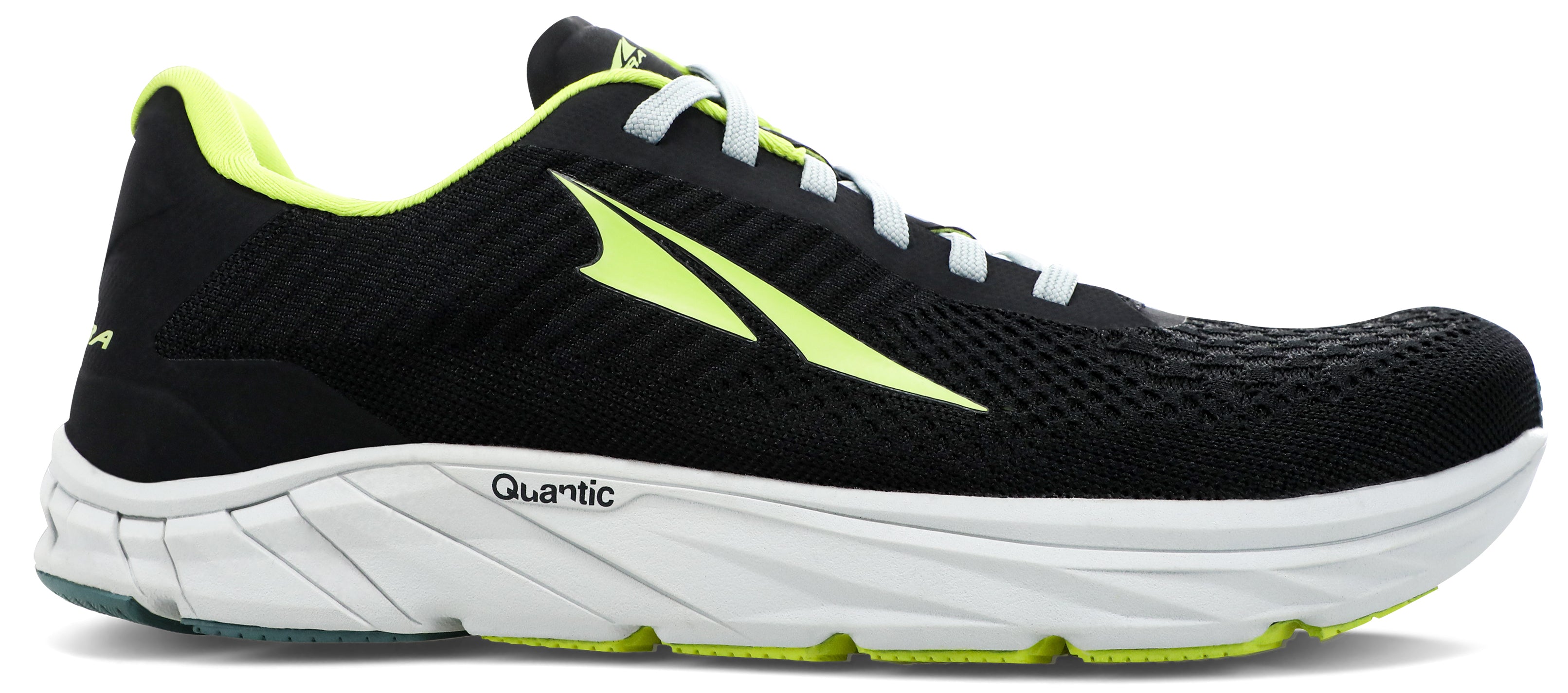 Altra Men's Torin 4.5 Plush Road Running Shoe in Black/Lime from the side