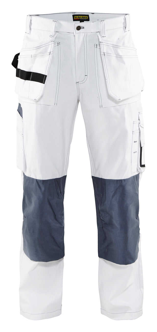 Men's Blaklader Painter Pant in White Painter from the front view