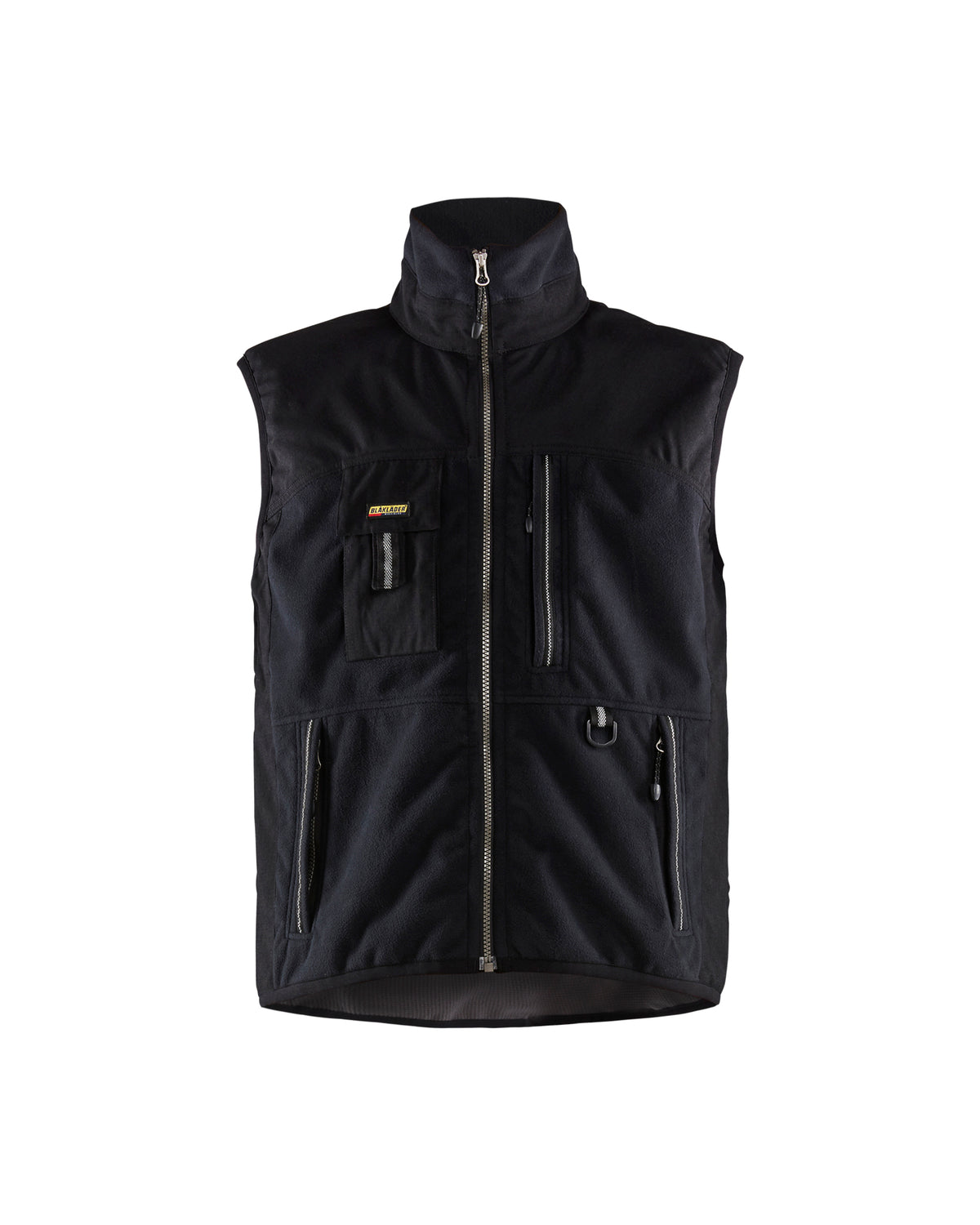 Men's Blaklader Two Fisted Fleece Vest in Black from the front view
