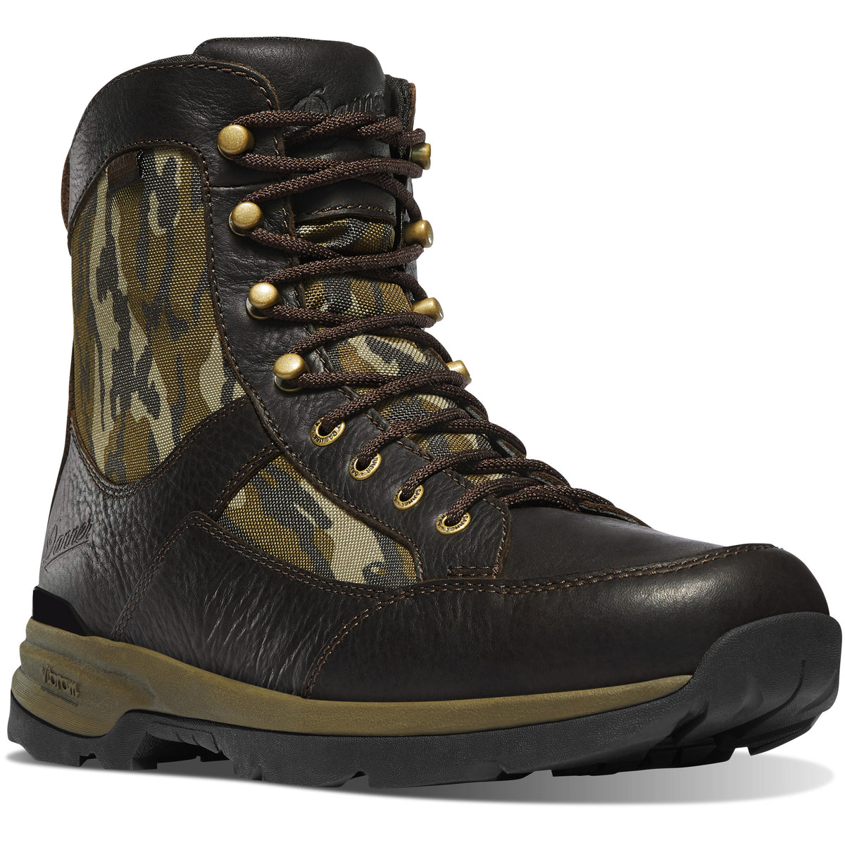 Danner Men's Recurve 7" Waterproof Hunting Boot in Mossy Oak Original Bottomland from the side