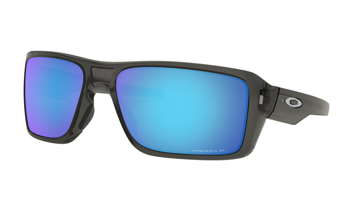 Men's Oakley Double Edge Sunglasses in Grey Smoke Prizm Sapphire Polarized