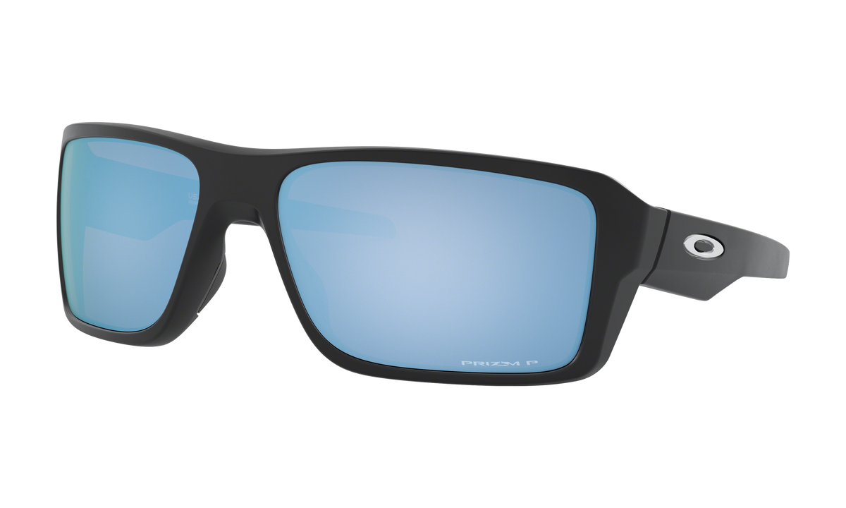 Men's Oakley Double Edge Sunglasses in Matte Black Prizm Deep Water Polarized