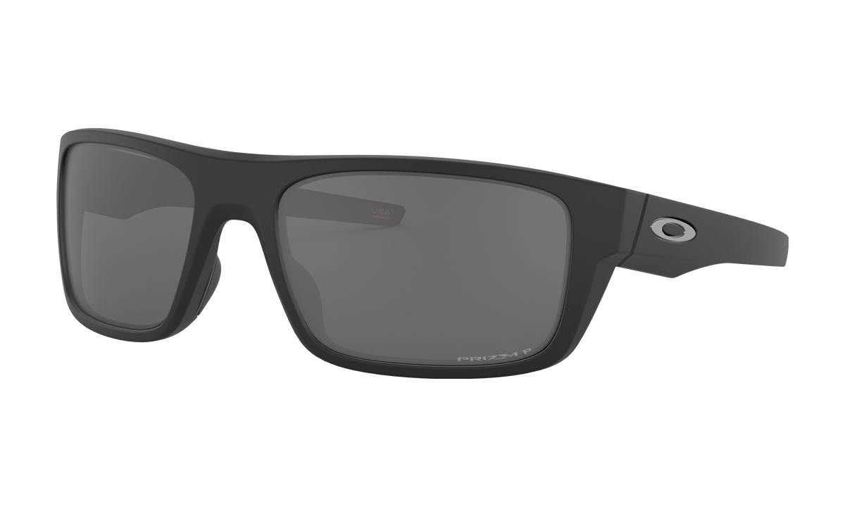 Men's Oakley Drop Point Sunglasses in Matte Black Prizm Black Polarized