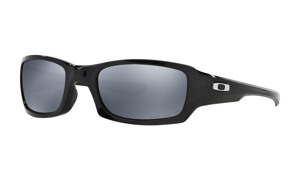 Men's Oakley Fives Squared Sunglasses in Polished Black Black Iridium Polarized