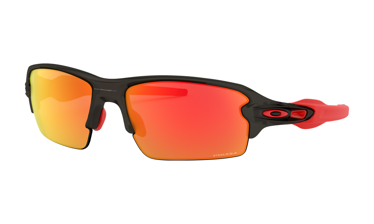 Men's Oakley Flak 2.0 (Asia Fit) Sunglasses in Grey Smoke Prizm Ruby