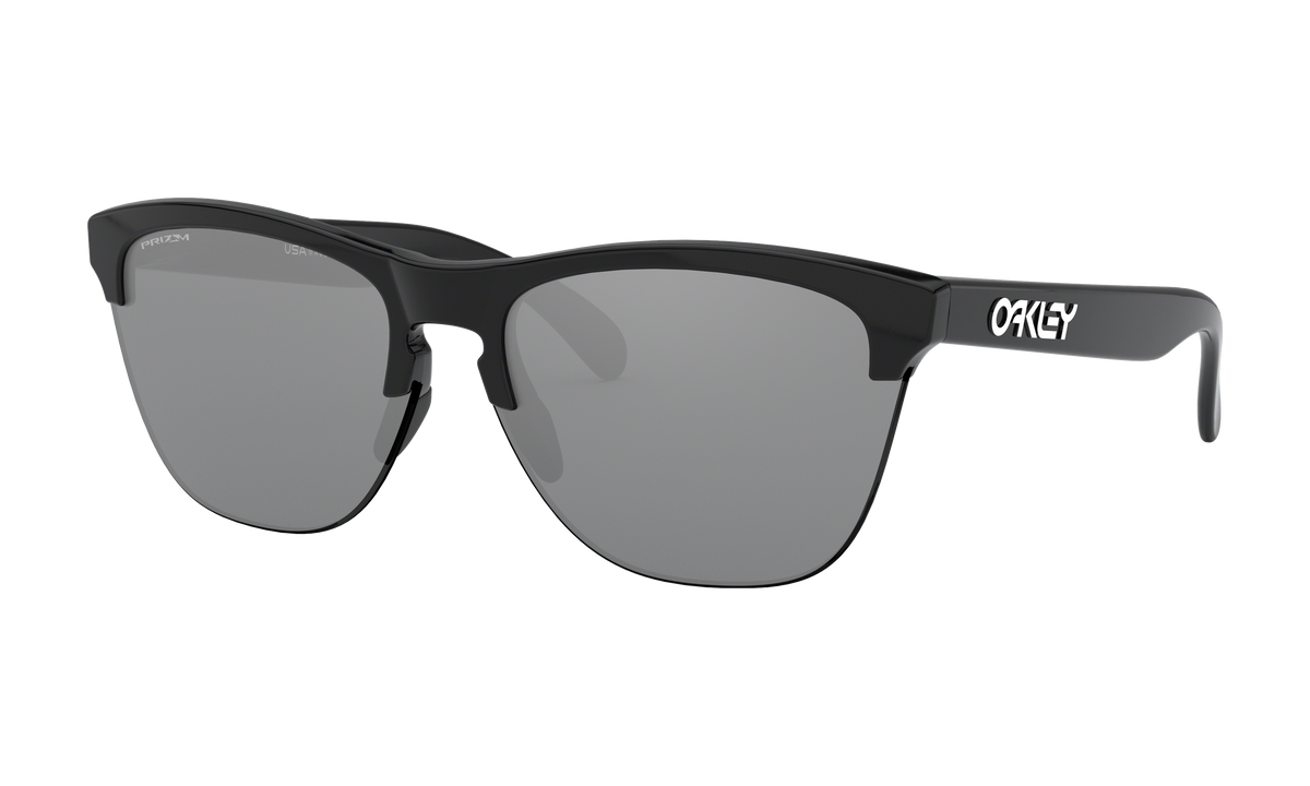 Men's Oakley Frogskins Lite Sunglasses in Polished Black Prizm Black