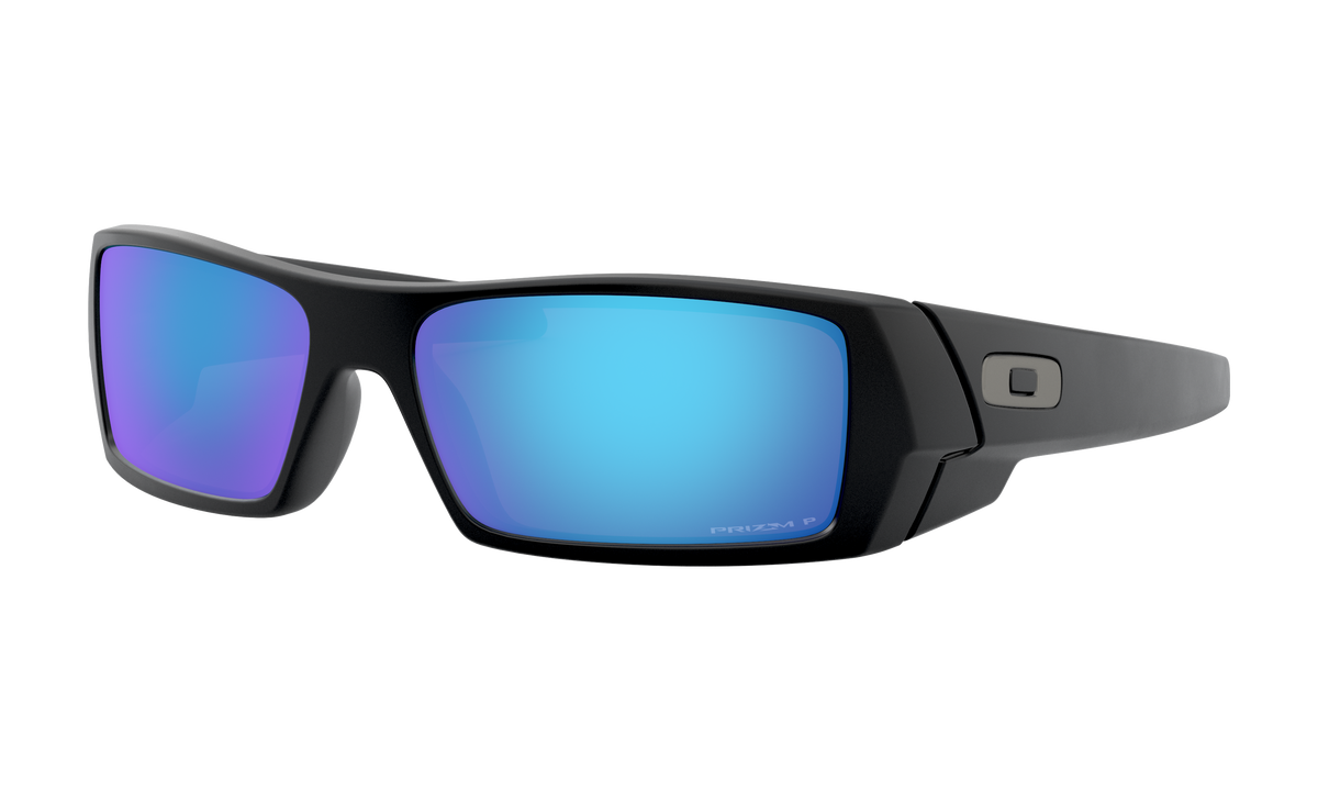 Men's Oakley Gascan Sunglasses in Matte Black Prizm Sapphire Polarized