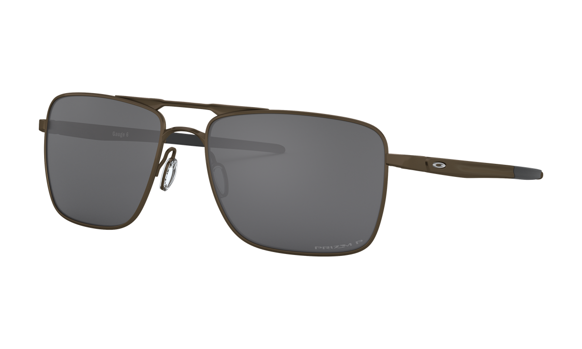 Men's Oakley Gauge 6 Sunglasses in Pewter Prizm Black Polarized