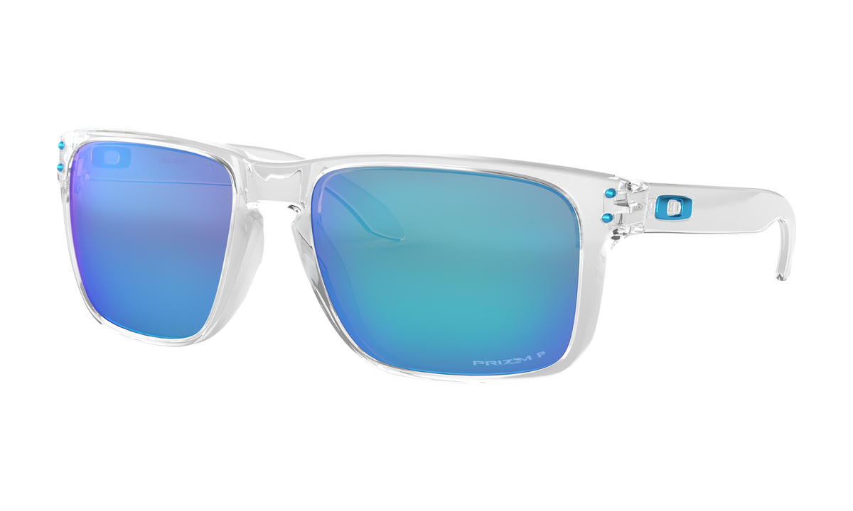 Men's Oakley Holbrook XL Sunglasses in Polished Clear Prizm Sapphire Polarized