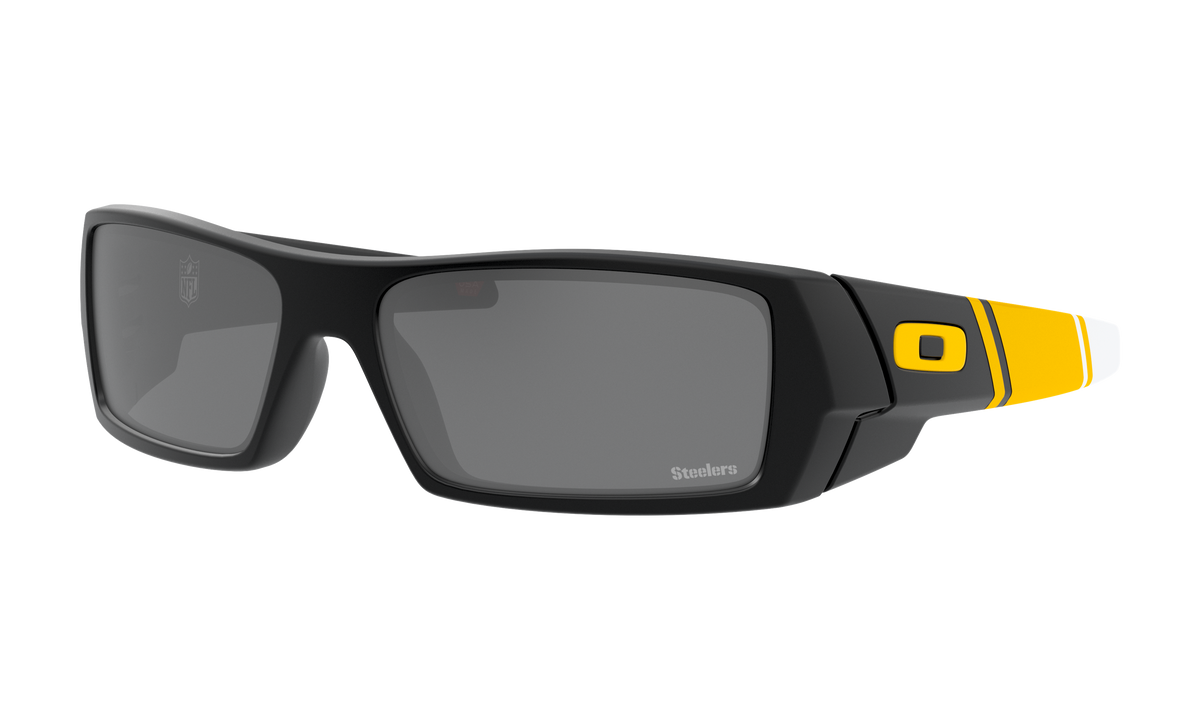Men's Oakley Pittsburgh Steelers Gascan Sunglasses in Matte Black Prizm Black