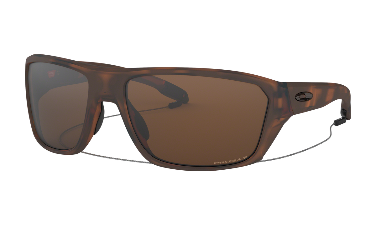 Men's Oakley Split Shot Sunglasses in Matte Brown Tortoise Prizm Tungsten Polarized