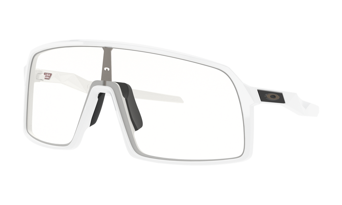 Men's Oakley Sutro (Asia Fit) Sunglasses in Polished White Clear