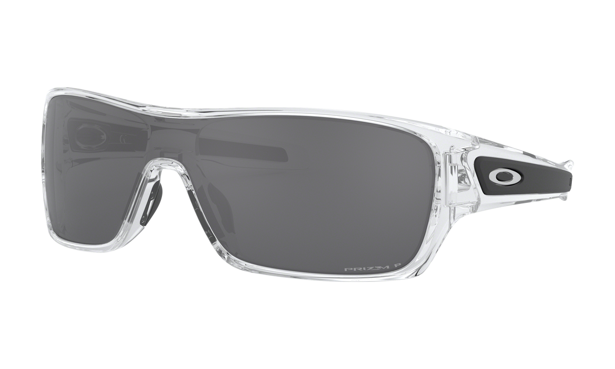 Men's Oakley Turbine Rotor Sunglasses in Polished Clear Prizm Black Polarized