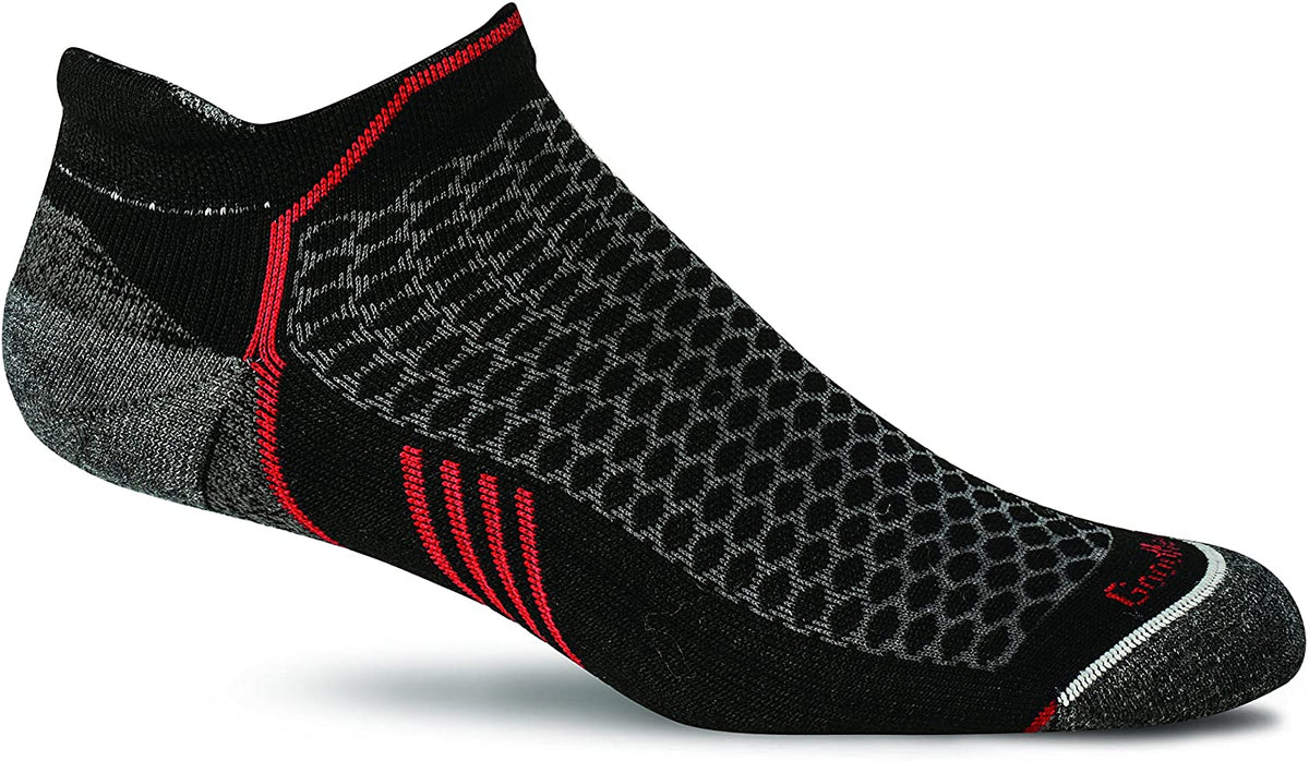 Sockwell Men's Incline Micro Moderate Compression Sock in Black from the side