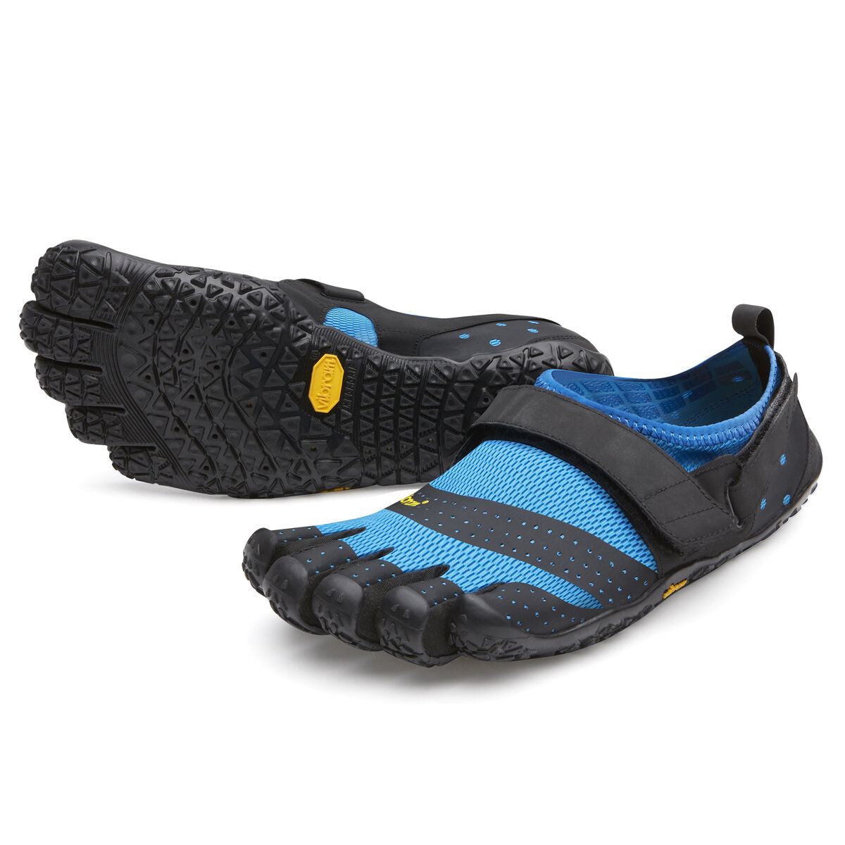 Men's Vibram Five Fingers V-Aqua Water Shoe in Blue/Black from the front