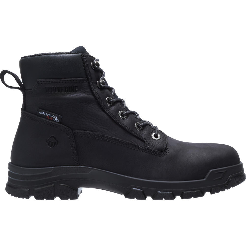 Wolverine Men's Chainhand 6" Steel-Toe Waterproof Boot in Black