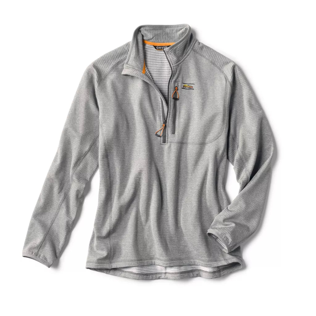 Orvis Men's Horseshoe Hills Quarter-Zip Fleece in Heather Gray