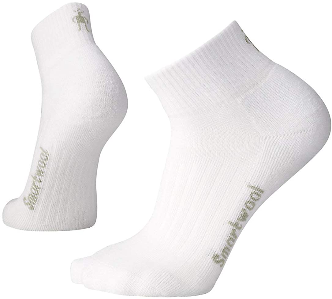 Unisex Smartwool Walk Light Mini Hiking Sock in White from the side