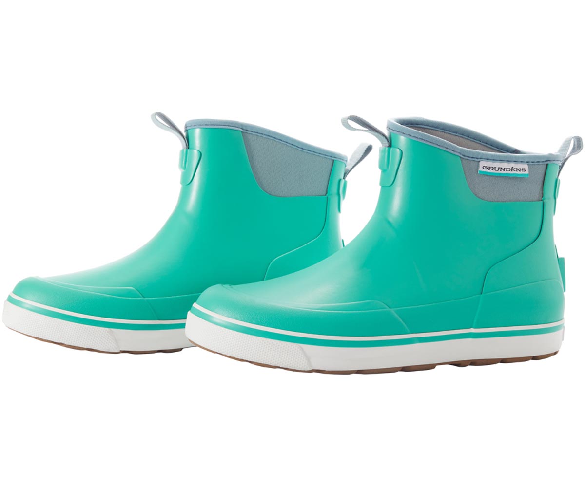 Pair of Women's Deck Boss Ankle Boot in Bermuda from the side view