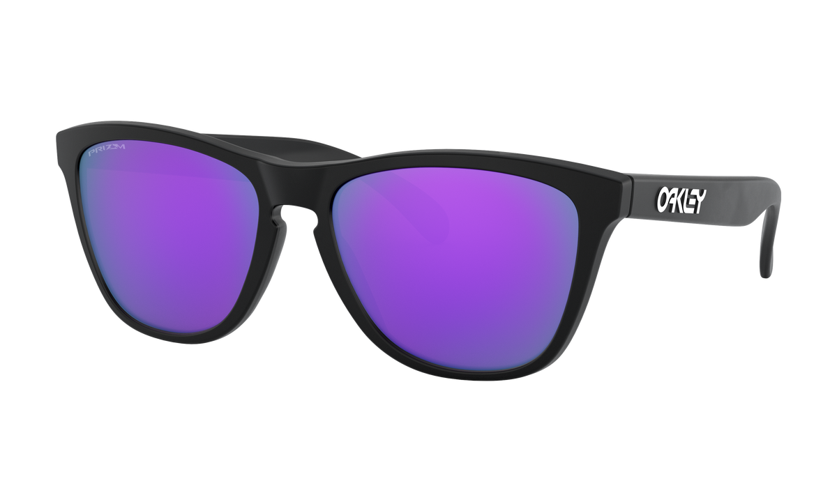 Women's Oakley Frogskins (Asia Fit) Sunglasses in Matte Black Prizm Violet
