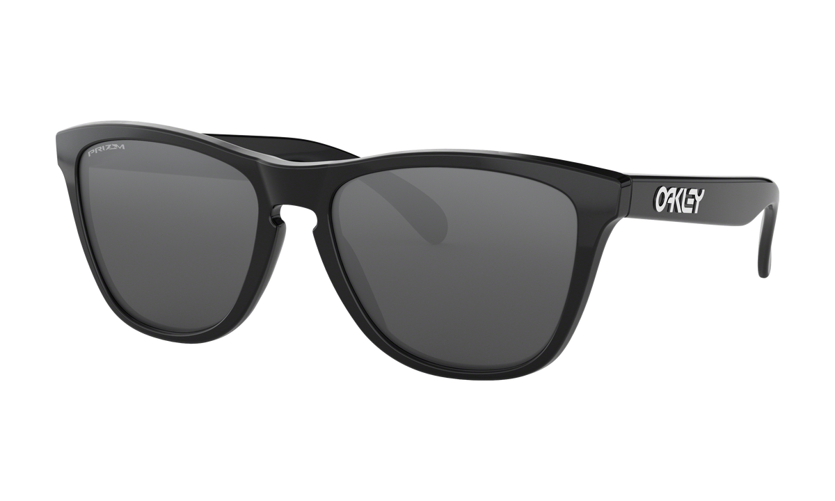 Women's Oakley Frogskins Sunglasses in Polished Black Prizm Black