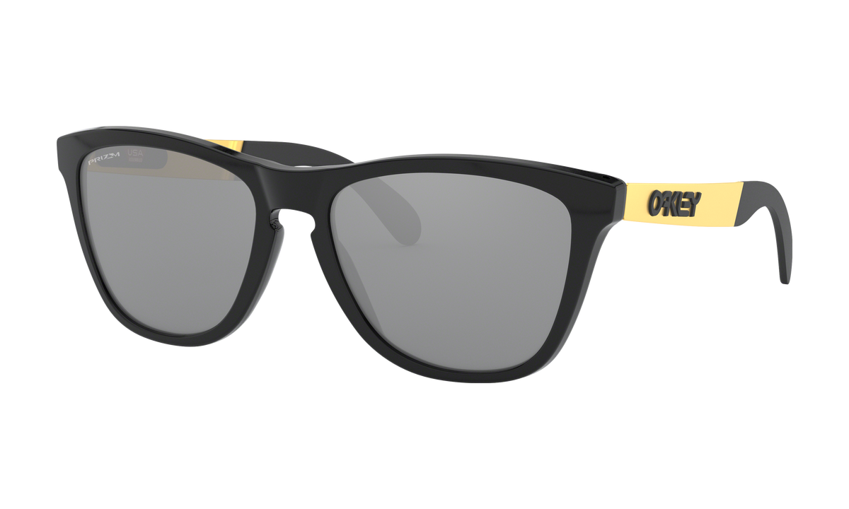 Women's Oakley Frogskins Mix Sunglasses in Polished Black Gold Prizm Black