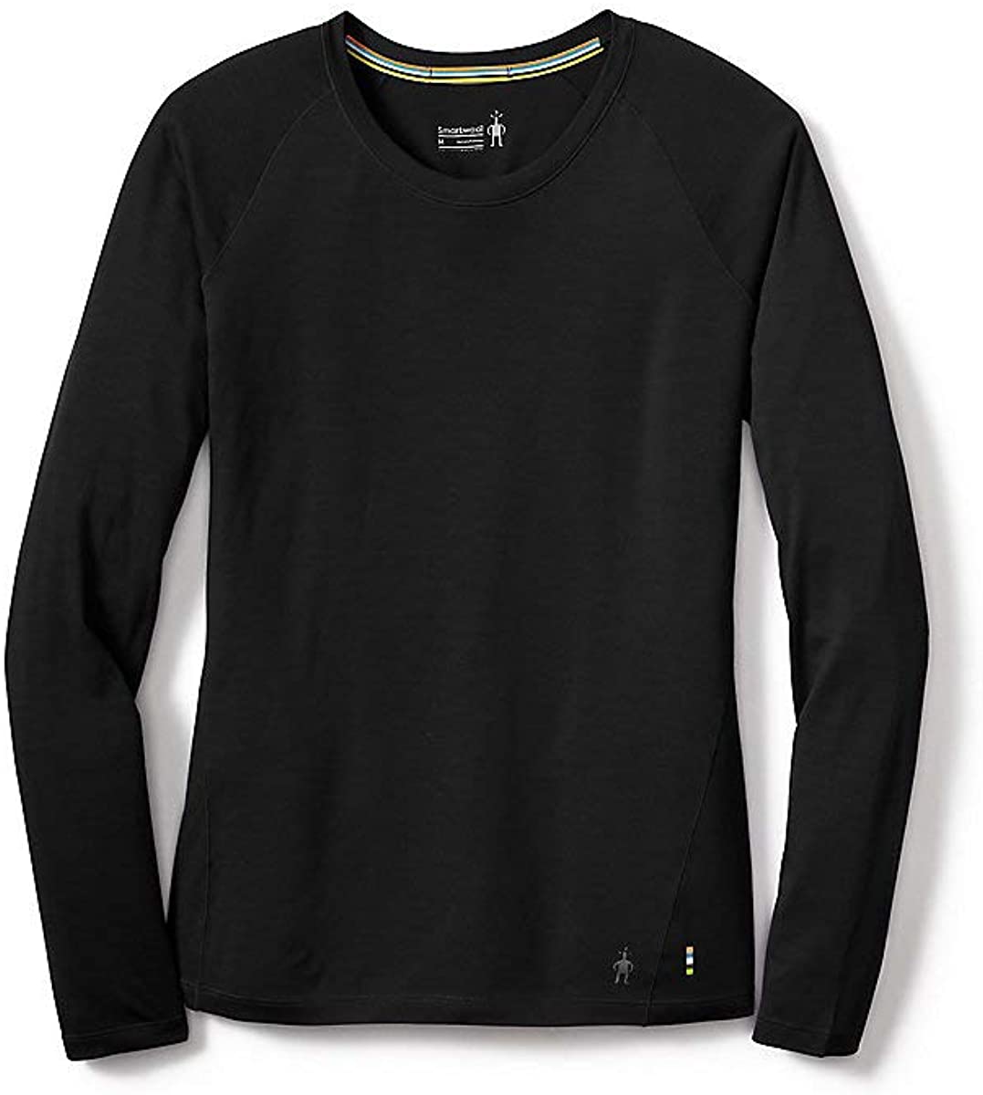 Women's Smartwool Merino 150 Base Layer Long Sleeve in Black from the side view