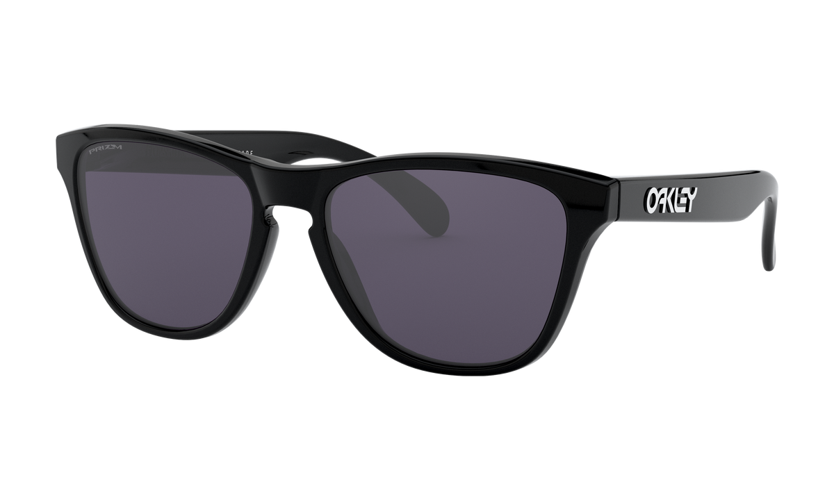 Youth Oakley Frogskins XS (Youth Fit) Sunglasses in Polished Black Prizm Grey
