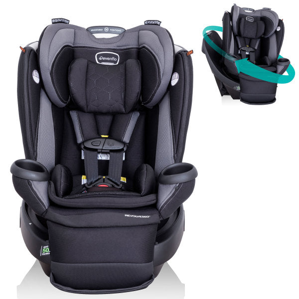 evenflo infant convertible car seat Evenflo Revolve360 Extend Rotational All-in-One Convertible Car Seat with Quick Clean Cover